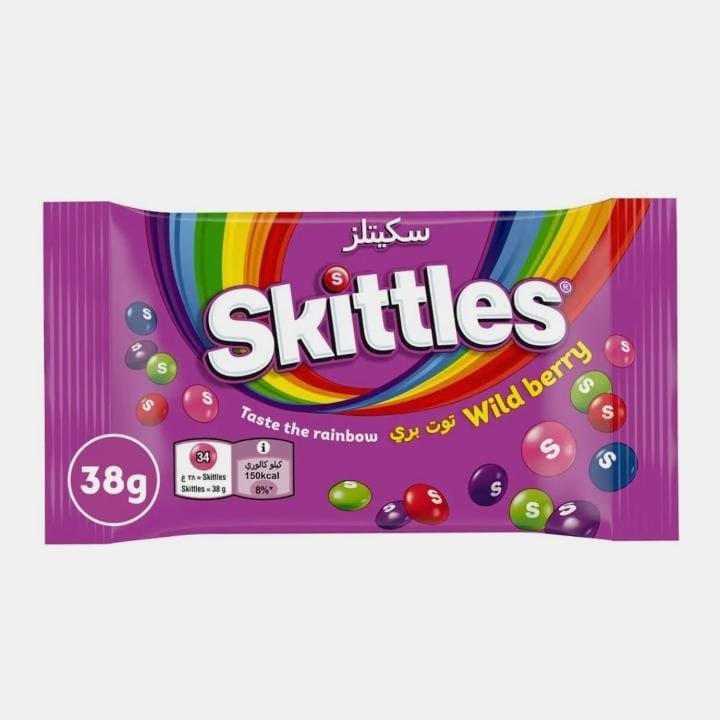 سكيتلز حلوي بنكهه التوت البري 38 غم