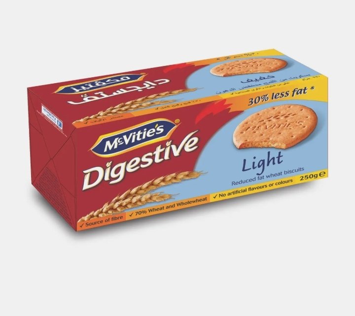 مكفيتيز بسكويت دايجستيف لايت 250 جم