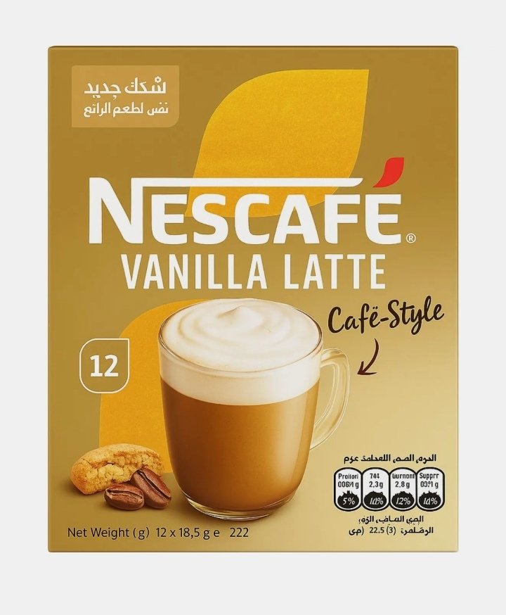 نسكافية اكياس فانيلا لاتيه  18.5جرام * 12 كيس