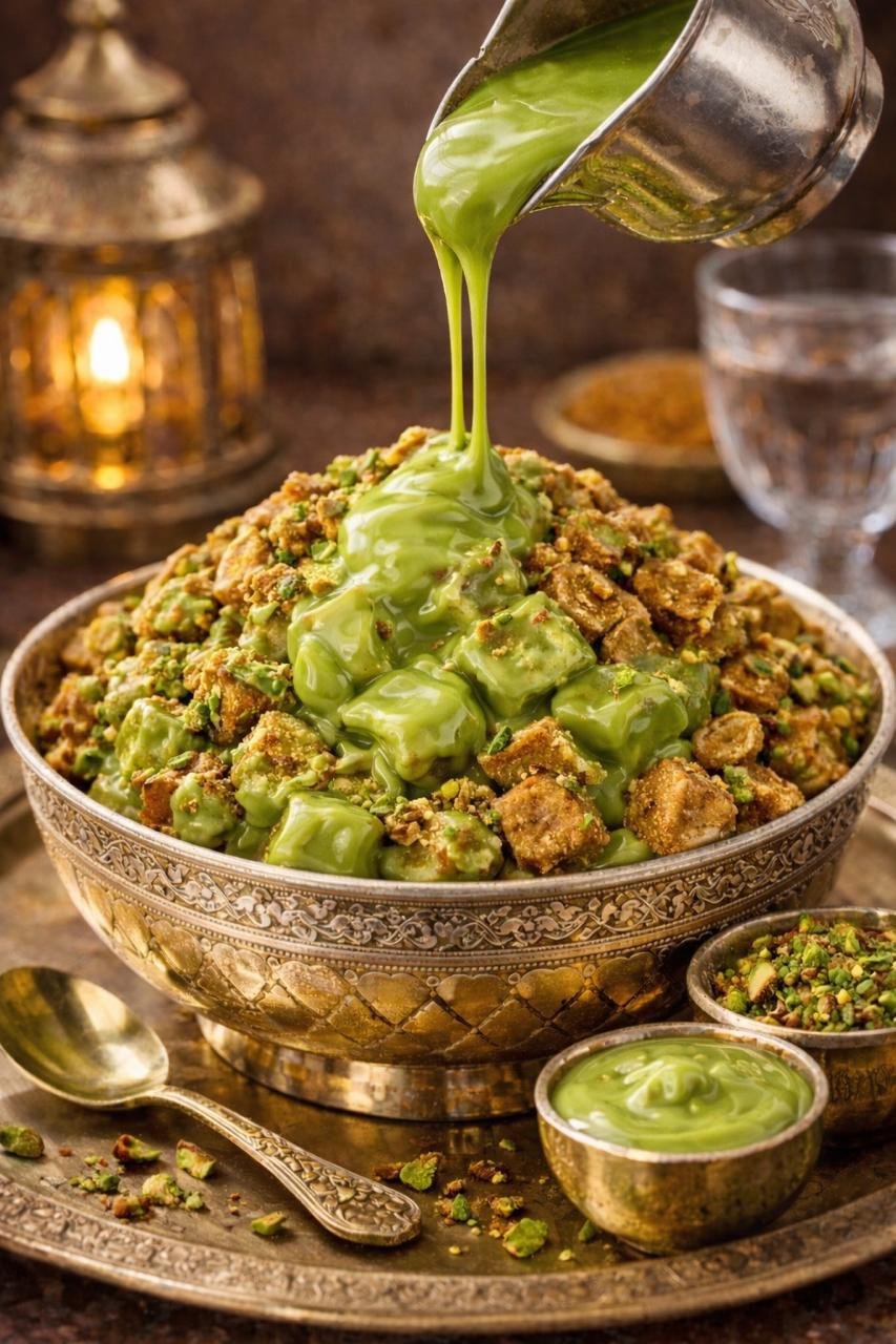 فتة وافل بستاشيوو