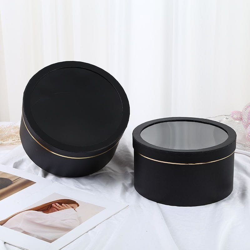 طقم اسود غطاء شفاف ثلاث علب