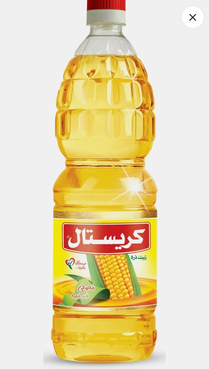 كريستال زيت ذرة 0.8 لتر
