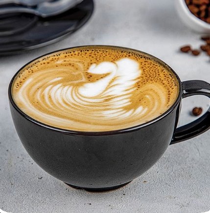 كابتشينو نكهات.      قهوة كابتشينو مضاف إليها نكهات متنوعه