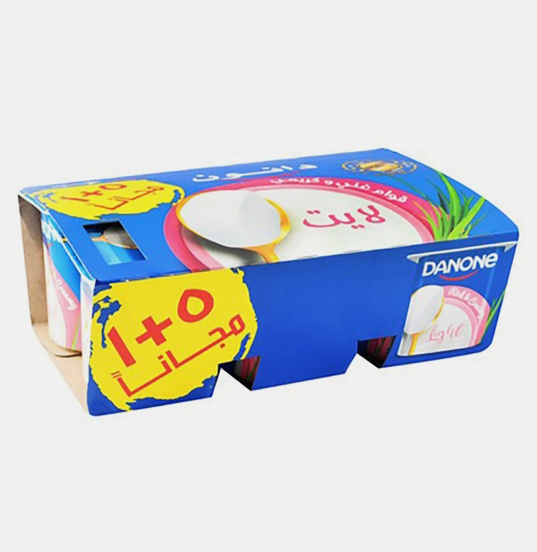 38.زبادي دانون خفيف سادة 6*100 جرام