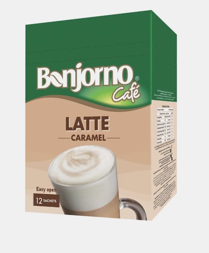 بونجورنو كابوتشينو لاتيه كاراميل 18 جم * 12 ساشيه