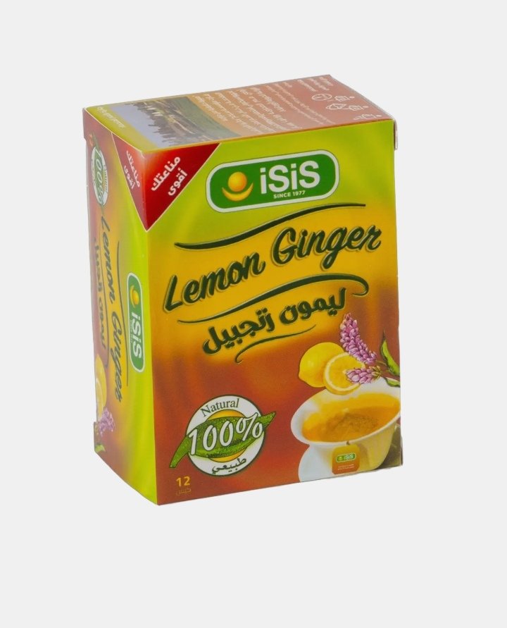 ايزيس اعشاب ليمون وزنجبيل طبيعيه 12 ظرف