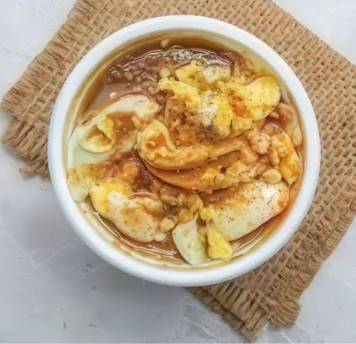 طبق فاصوليا بالبيض