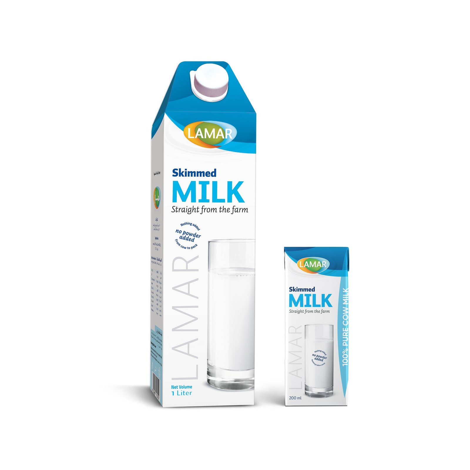 حليب لمار لتر خالي الدسم