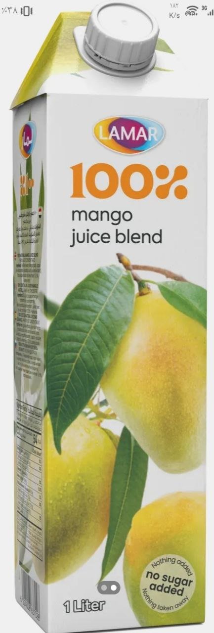 لامار عصير 100% طبيعي مانجو 1 لتر