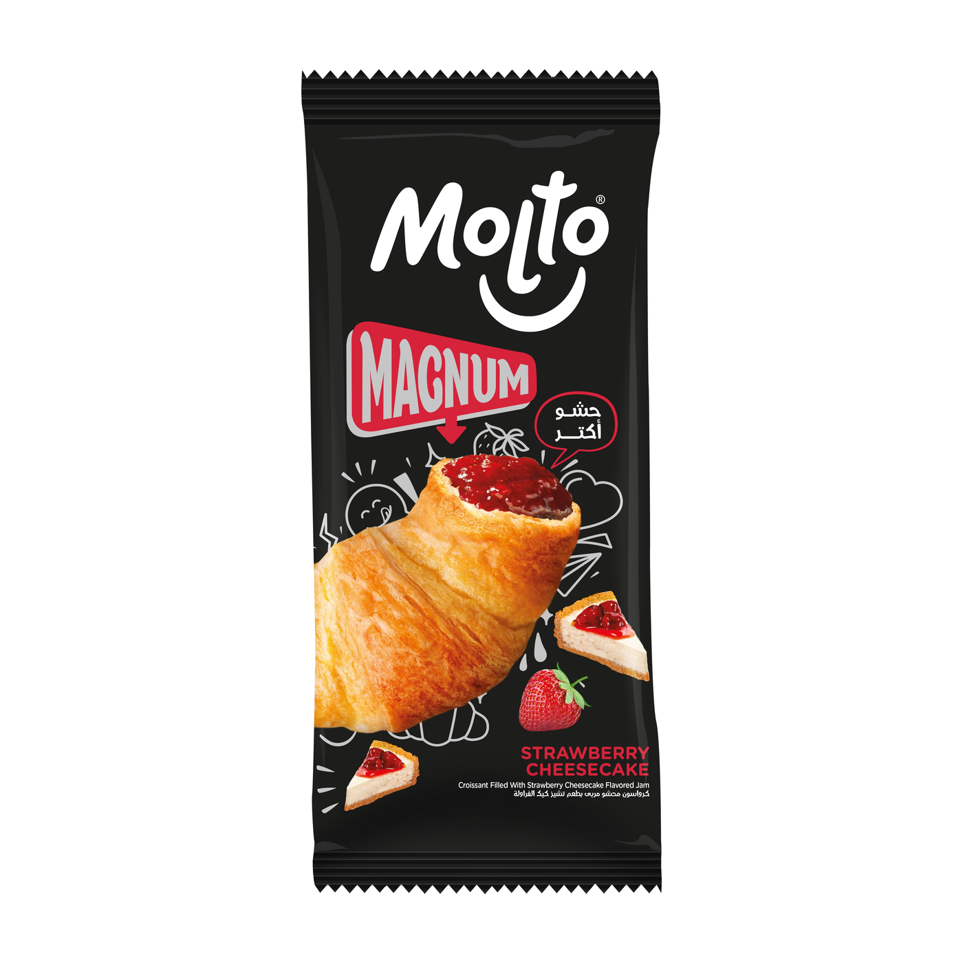 مولتو ماجنوم كراوسون تشيو كيك الفراولة