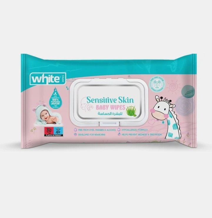 وايت مناديل وايبس للبشرة الحساسة للاطفال 15 قطعة